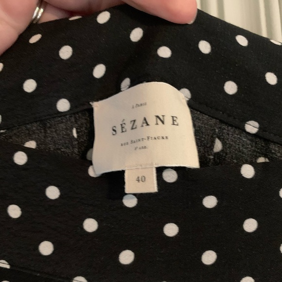 Sézane Alicia skirt Black polka dots - Picture 2 of 6